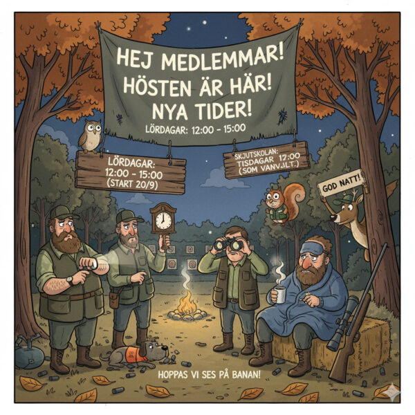 Ändrade skjuttider